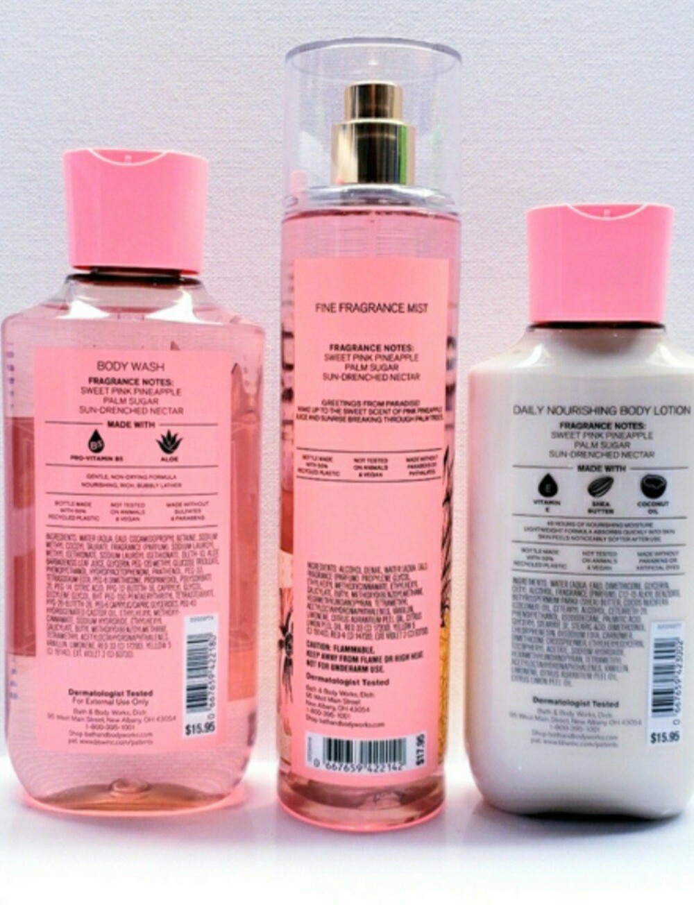 Bath & Body Works Costa Rica PINK PINEAPPLE SUNRISE Body Lotion, Body Wash, Mist - Picture 4 of 4